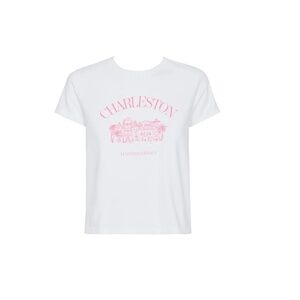 NWT LoveShackFancy Lia Tee - White Charleston - X-Small - $125